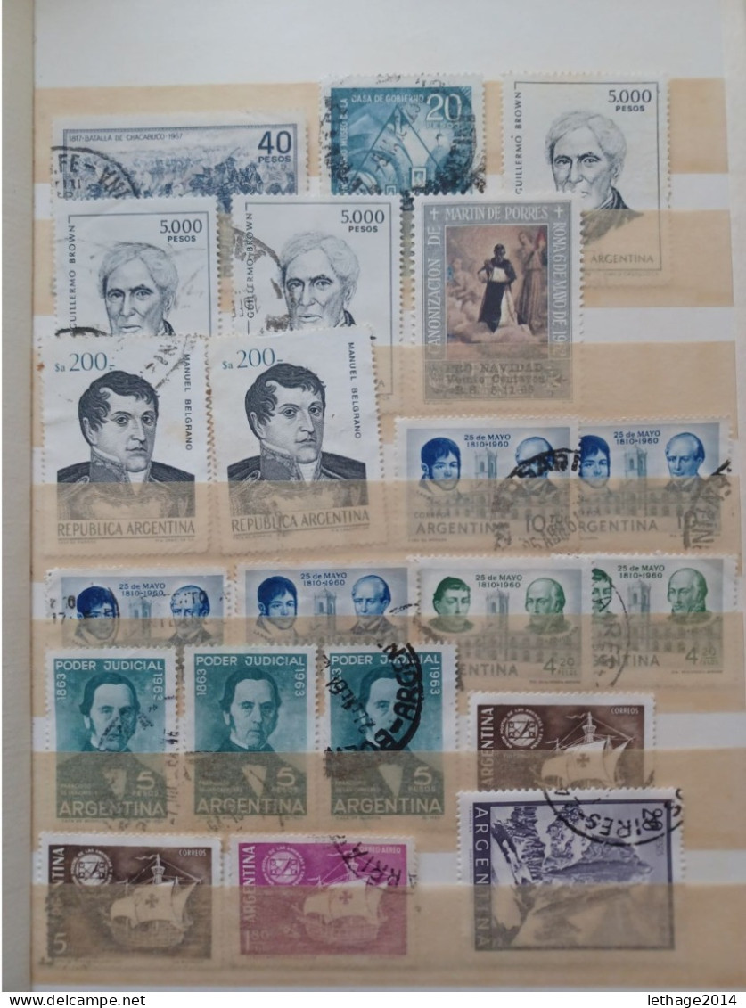 ARGENTINA BIG STOCK 5 ALBUM 1870/1998 CANCEL MNH PERFIN OVERPRINT FRAGMANT TAXE 75 SCANNERS