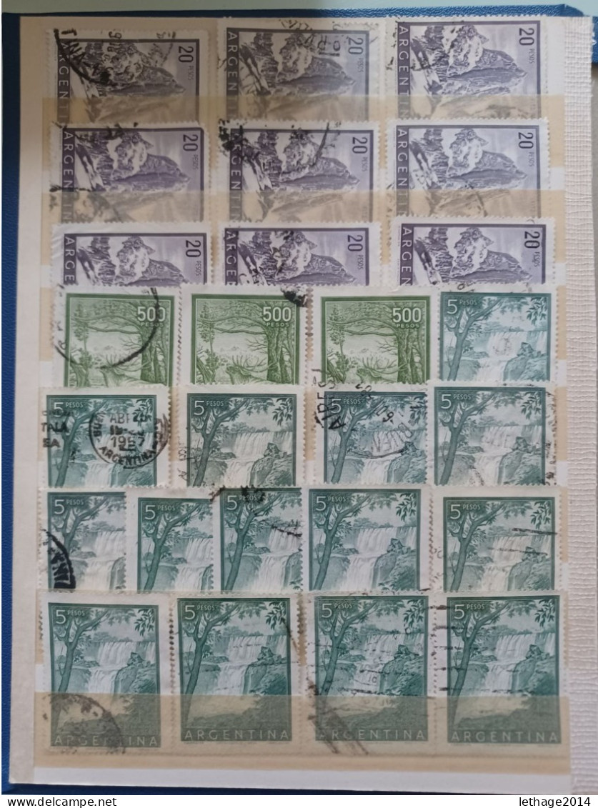 ARGENTINA BIG STOCK 5 ALBUM 1870/1998 CANCEL MNH PERFIN OVERPRINT FRAGMANT TAXE 75 SCANNERS