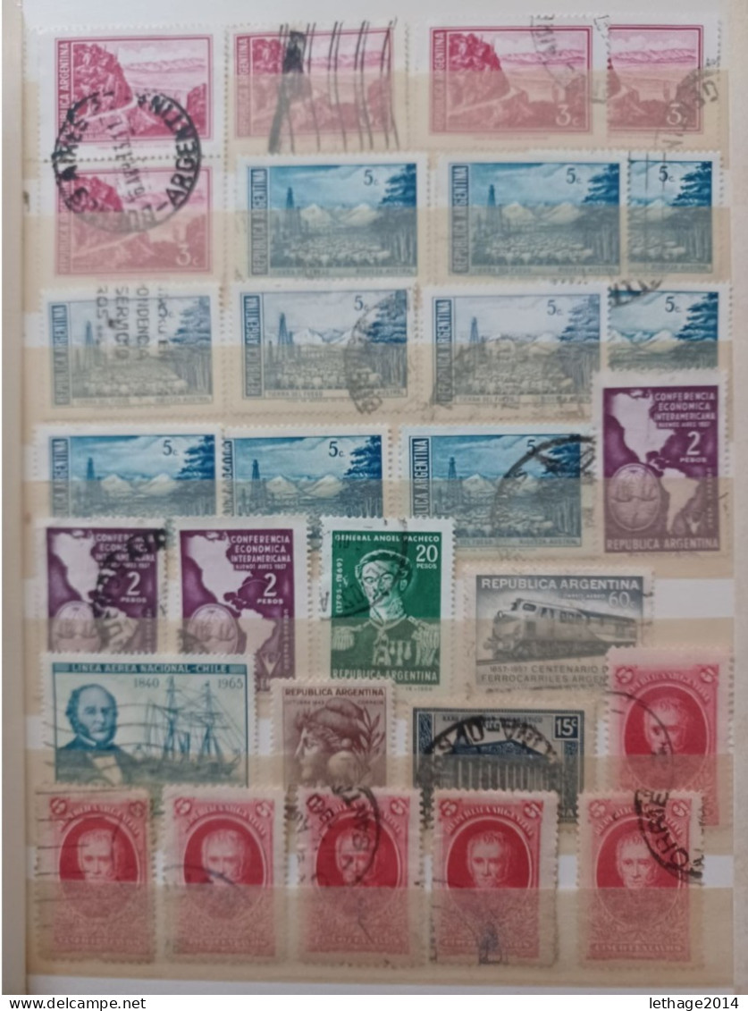 ARGENTINA BIG STOCK 5 ALBUM 1870/1998 CANCEL MNH PERFIN OVERPRINT FRAGMANT TAXE 75 SCANNERS