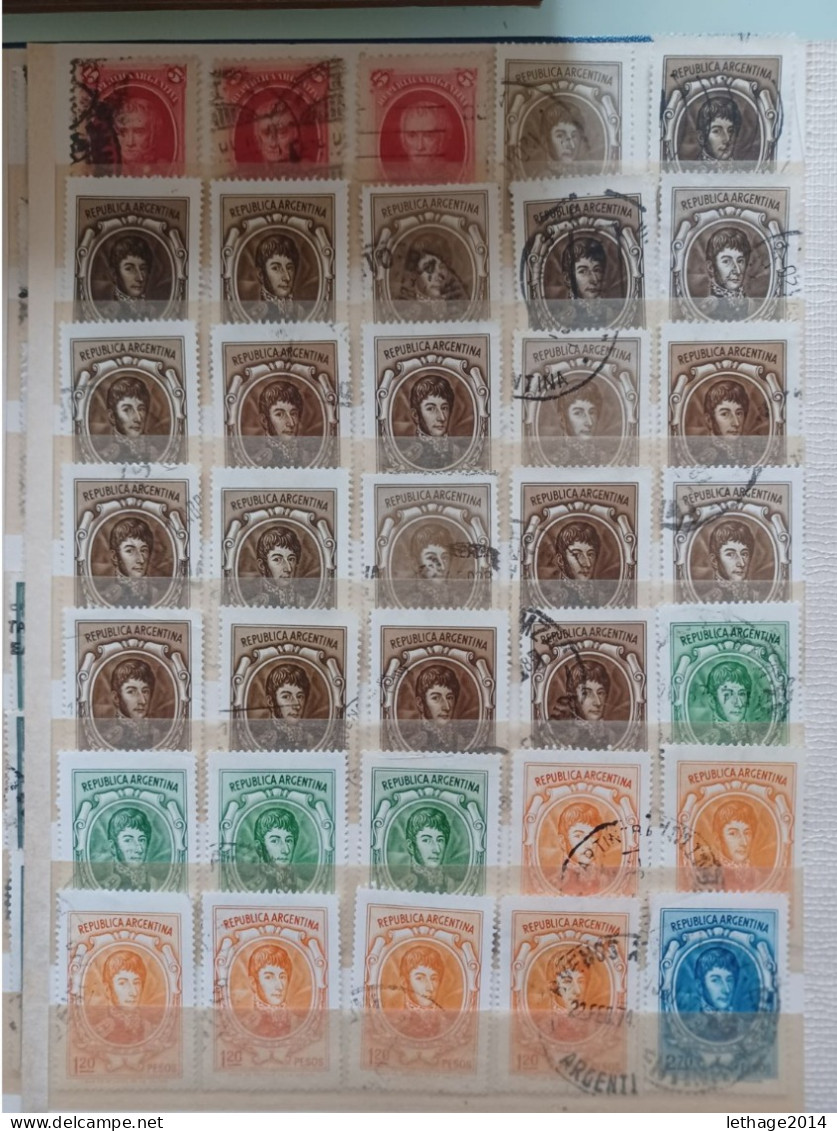 ARGENTINA BIG STOCK 5 ALBUM 1870/1998 CANCEL MNH PERFIN OVERPRINT FRAGMANT TAXE 75 SCANNERS