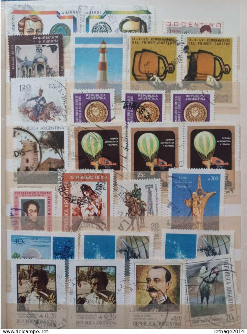 ARGENTINA BIG STOCK 5 ALBUM 1870/1998 CANCEL MNH PERFIN OVERPRINT FRAGMANT TAXE 75 SCANNERS