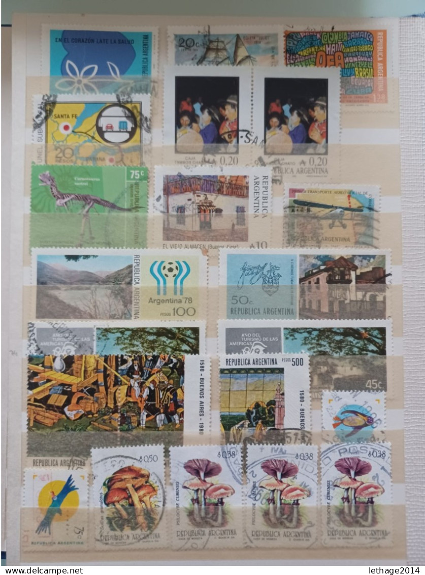 ARGENTINA BIG STOCK 5 ALBUM 1870/1998 CANCEL MNH PERFIN OVERPRINT FRAGMANT TAXE 75 SCANNERS