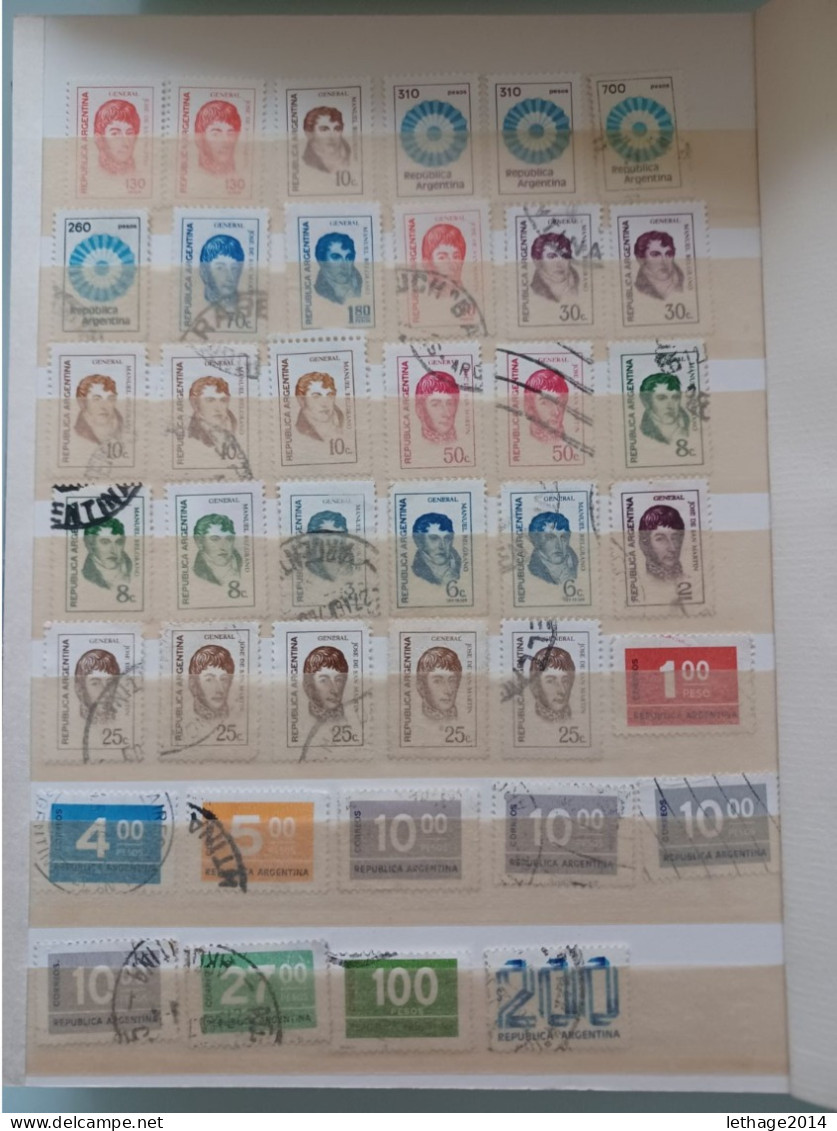 ARGENTINA BIG STOCK 5 ALBUM 1870/1998 CANCEL MNH PERFIN OVERPRINT FRAGMANT TAXE 75 SCANNERS