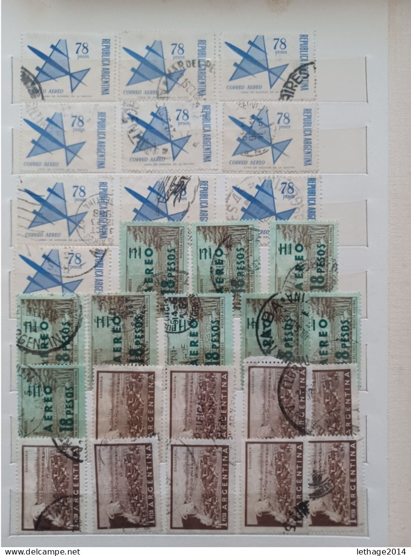 ARGENTINA BIG STOCK 5 ALBUM 1870/1998 CANCEL MNH PERFIN OVERPRINT FRAGMANT TAXE 75 SCANNERS