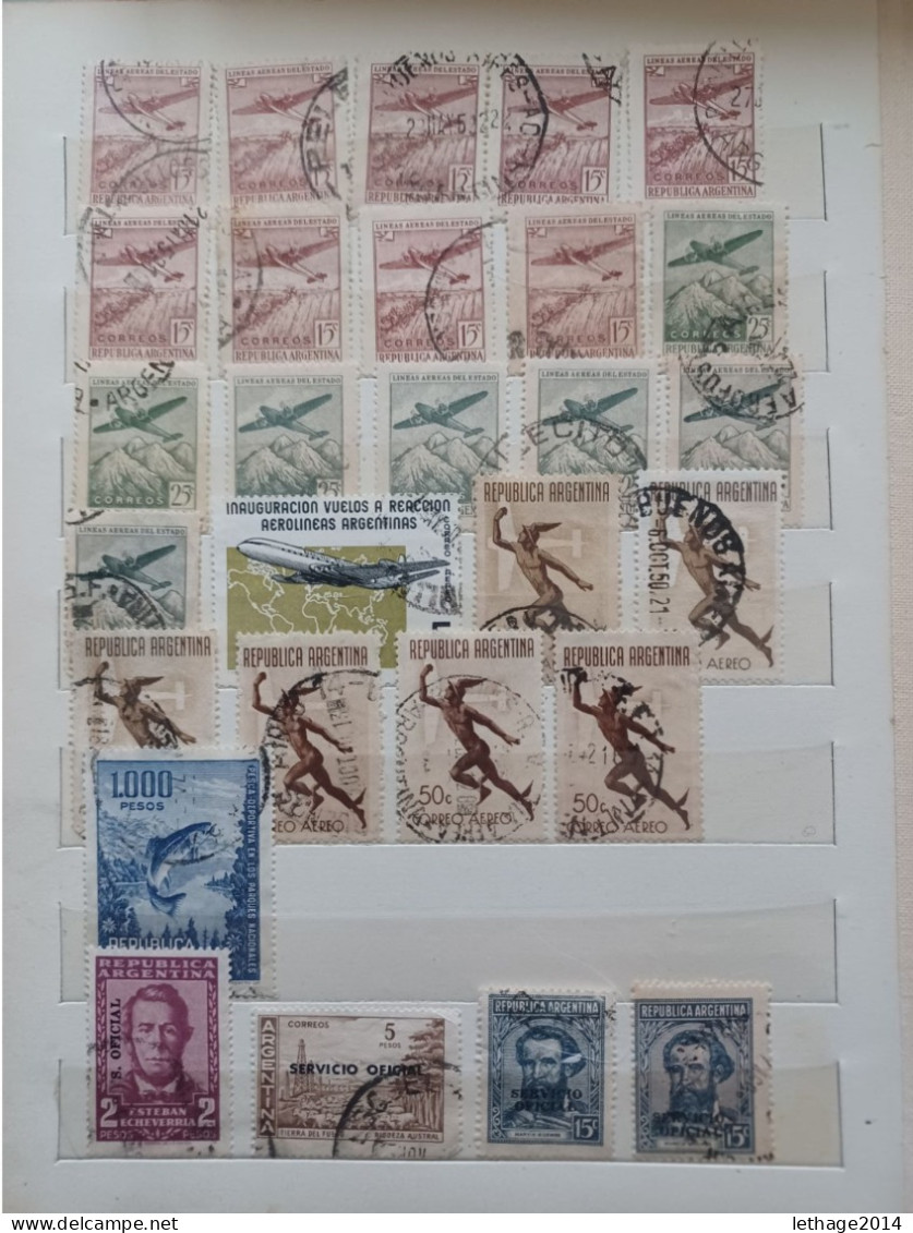 ARGENTINA BIG STOCK 5 ALBUM 1870/1998 CANCEL MNH PERFIN OVERPRINT FRAGMANT TAXE 75 SCANNERS