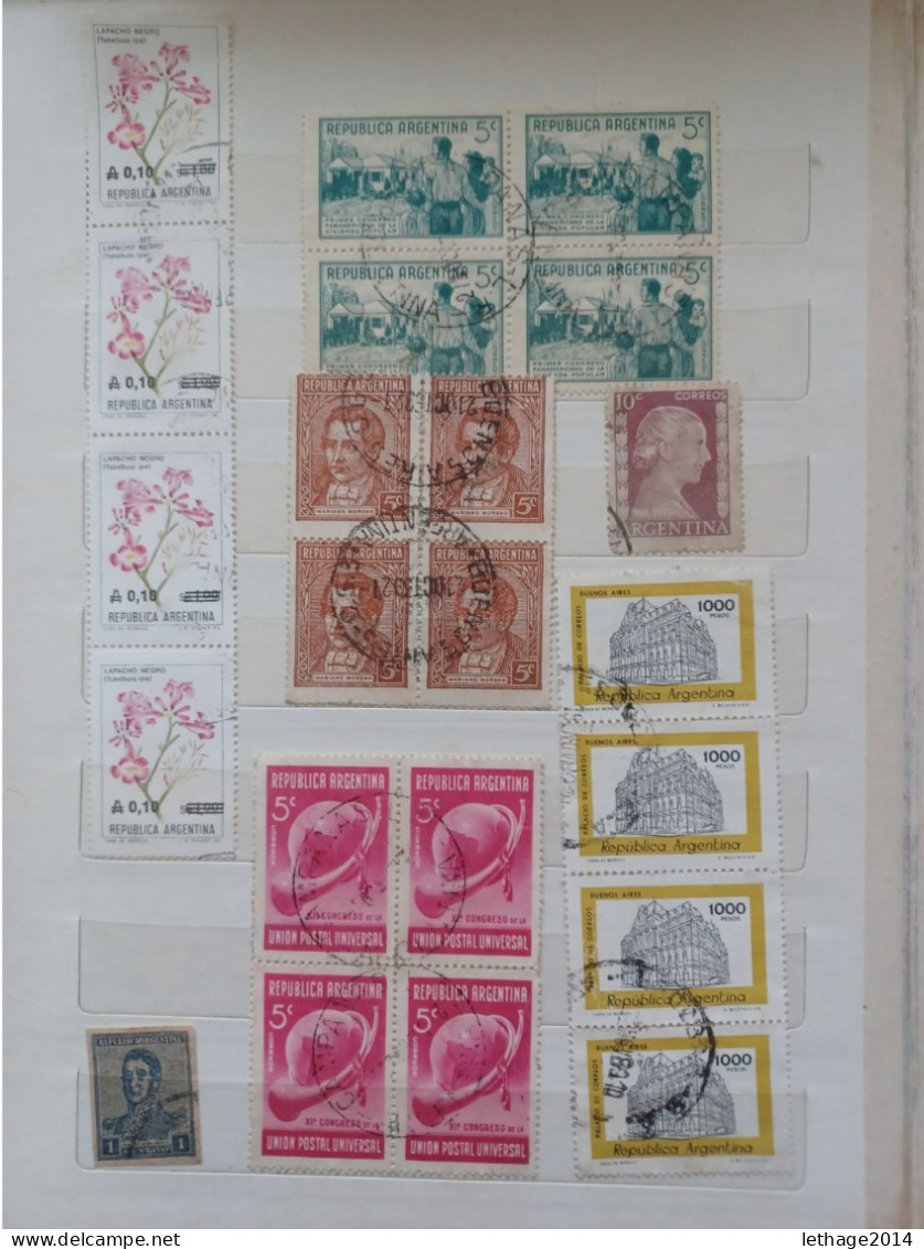 ARGENTINA BIG STOCK 5 ALBUM 1870/1998 CANCEL MNH PERFIN OVERPRINT FRAGMANT TAXE 75 SCANNERS