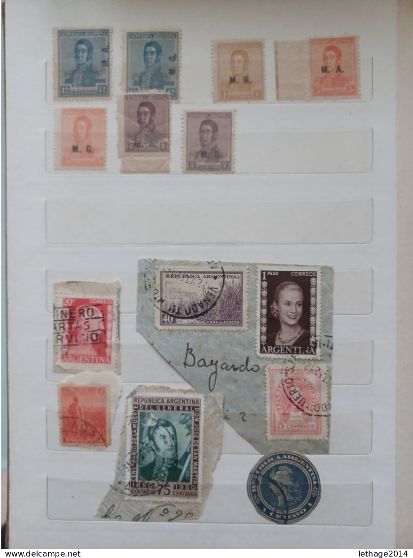 ARGENTINA BIG STOCK 5 ALBUM 1870/1998 CANCEL MNH PERFIN OVERPRINT FRAGMANT TAXE 75 SCANNERS