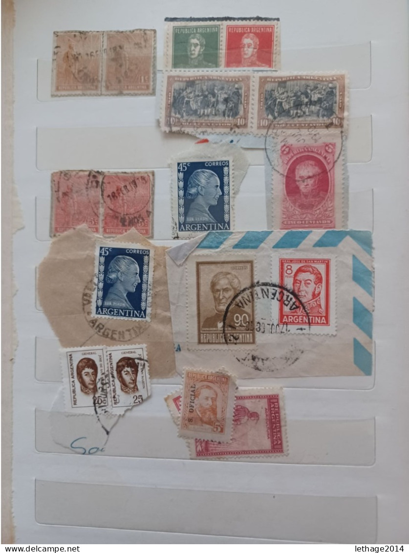 ARGENTINA BIG STOCK 5 ALBUM 1870/1998 CANCEL MNH PERFIN OVERPRINT FRAGMANT TAXE 75 SCANNERS