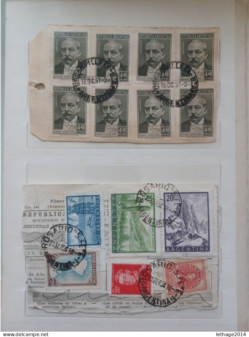 ARGENTINA BIG STOCK 5 ALBUM 1870/1998 CANCEL MNH PERFIN OVERPRINT FRAGMANT TAXE 75 SCANNERS