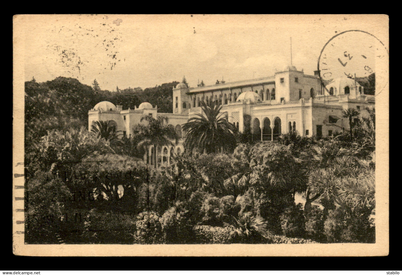 CARTE D'ALGER (ALGERIE) AYANT VOYAGE PAR AVION VERS RUEIL-MALMAISON (FRANCE) EN 1937 - Aéreo