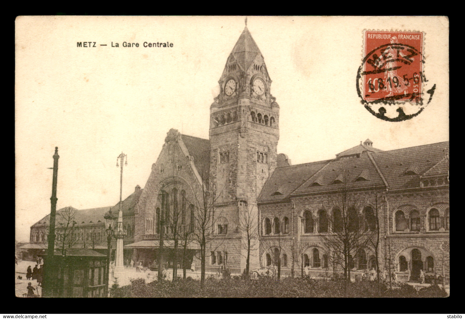 CACHET ALLEMAND DE METZ DU 8 JUIN 1919 SUR TIMBRE FRANCAIS - Temporary Postmarks