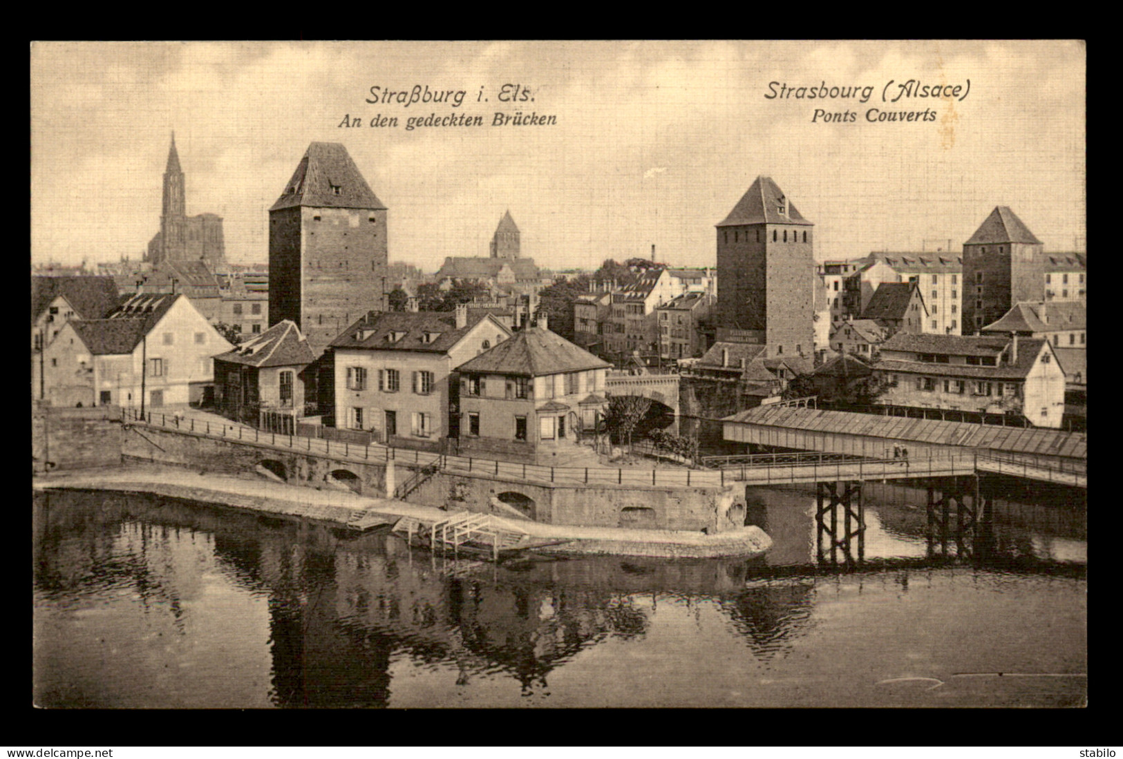 CACHET ALLEMAND DE STRASBOURG DU 10 FEVRIER 1919 SUR TIMBRE FRANCAIS - Tijdelijke Stempels