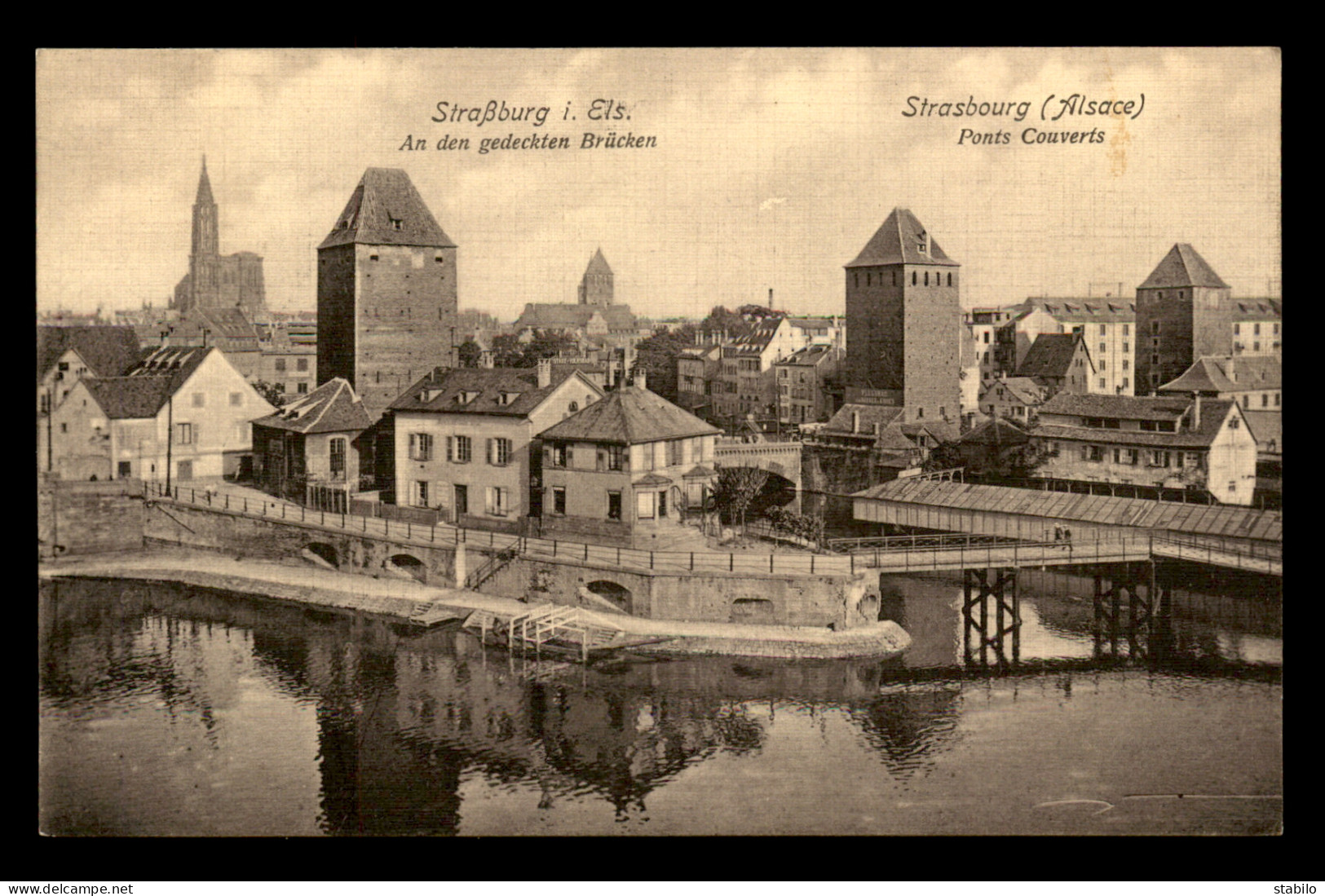 CACHET ALLEMAND DE STRASBOURG DU 10 FEVRIER 1919 SUR TIMBRE FRANCAIS - Aushilfsstempel