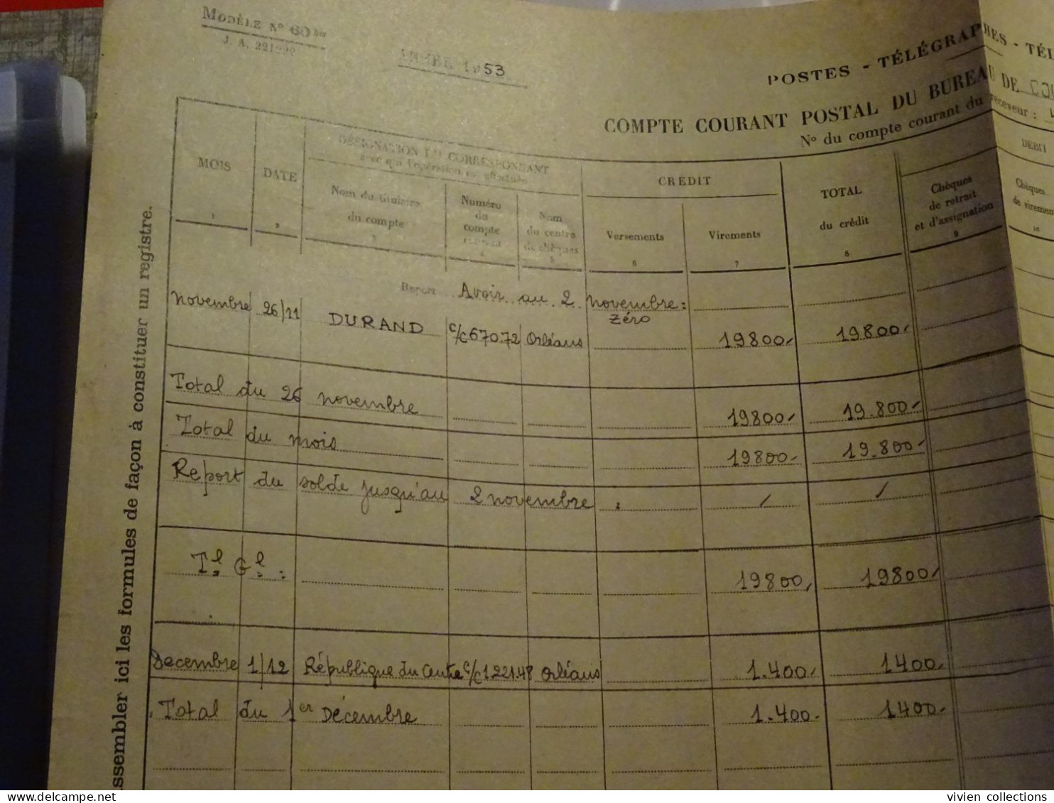 France Cours Pratique D'instruction Orléans 1953 Compte De La République Du Centre Journal Quotidien / Chèques Postaux - Cursussen