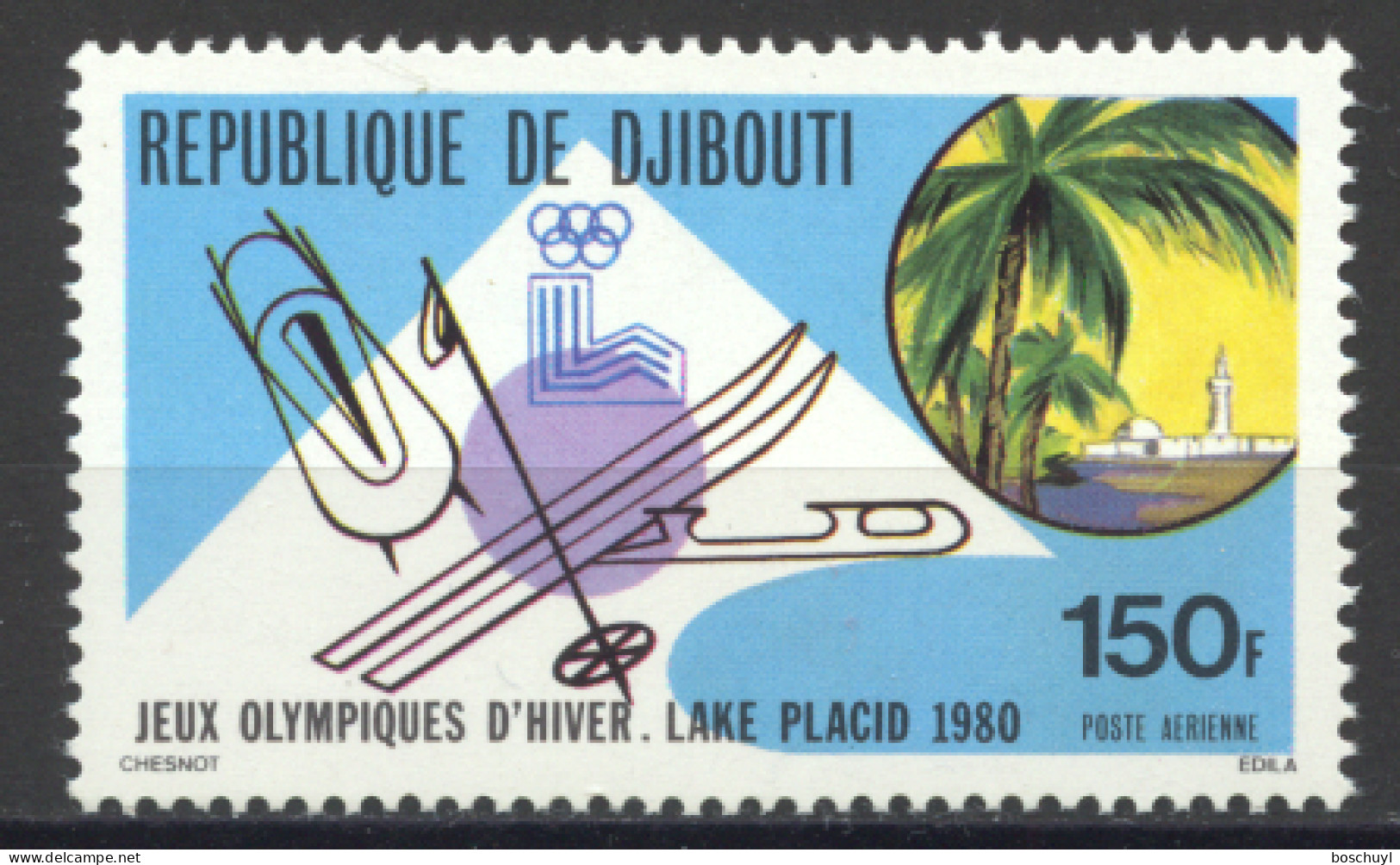 Djibouti, 1980, Olympic Winter Games Lake Placid, Sports, MNH, Michel 265A - Dschibuti (1977-...)