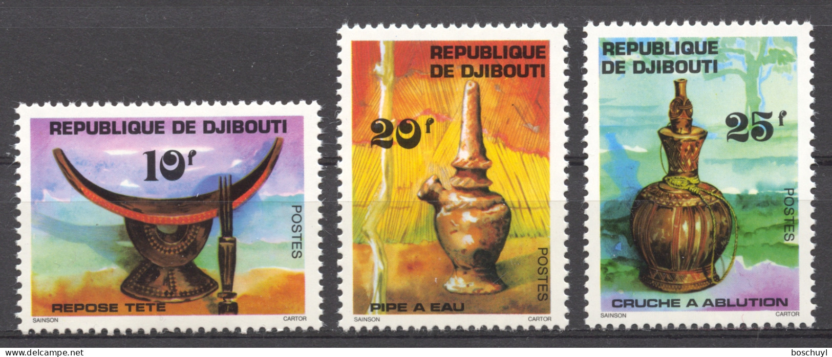 Djibouti, 1977, Art, Crafts, MNH, Michel 196-198 - Dschibuti (1977-...)