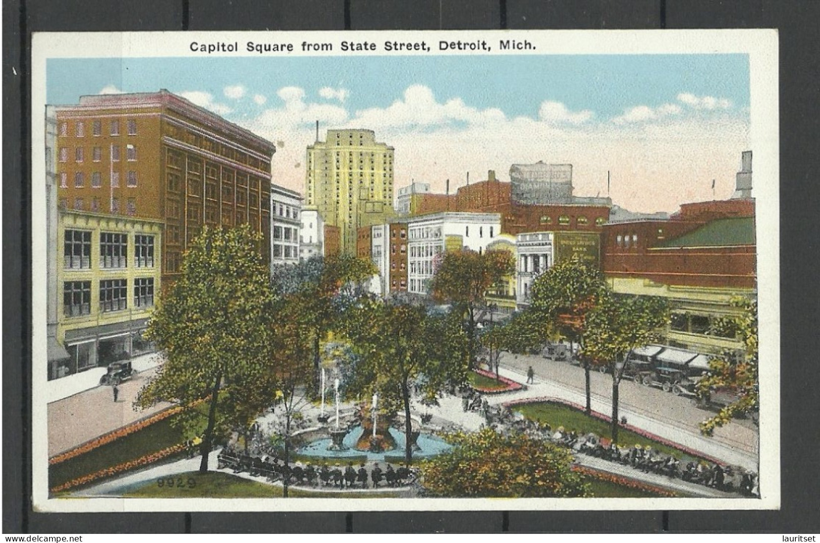 USA Ca. 1915 Capital Square Frome State Street, Detroit, Mich., Unused - Detroit