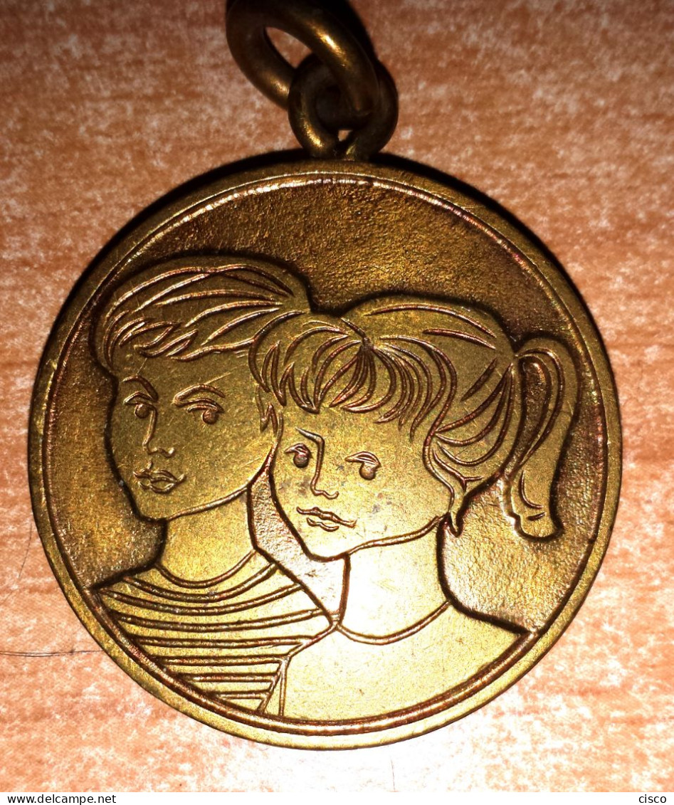 Médaille Souvenir De La Fête De La Jeunesse Laïque à Mons 1968 - Firma's