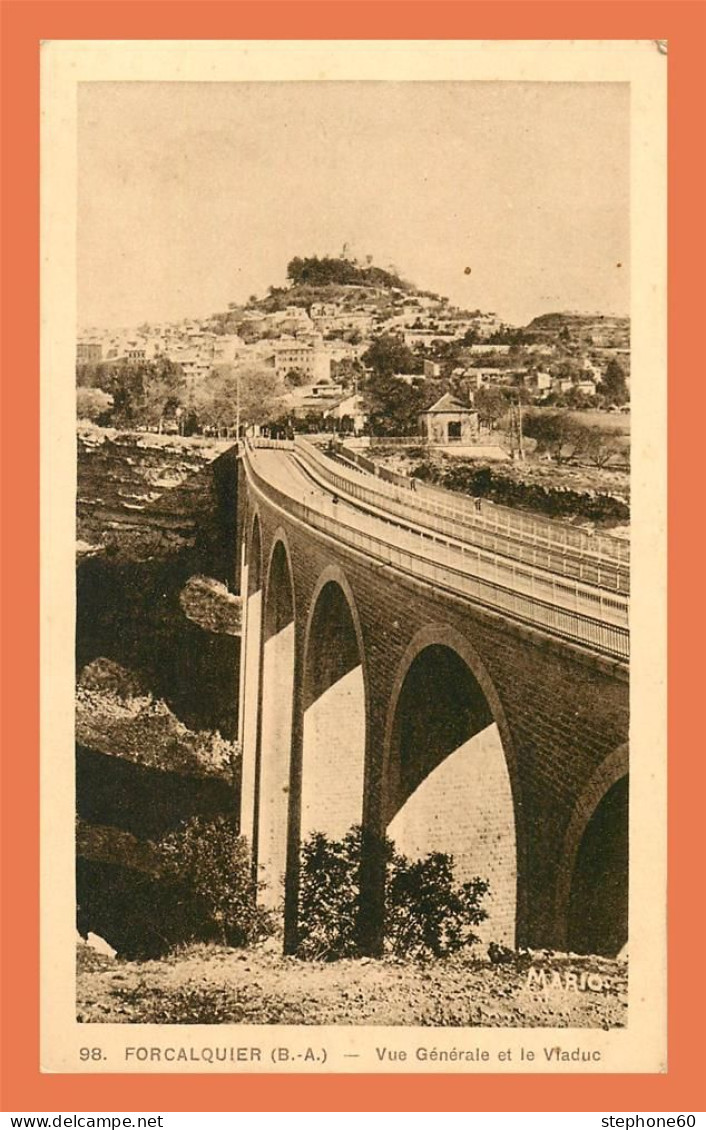 A630 / 637 04 - FORCALQUIER Vue Générale Et Le Viaduc - Forcalquier