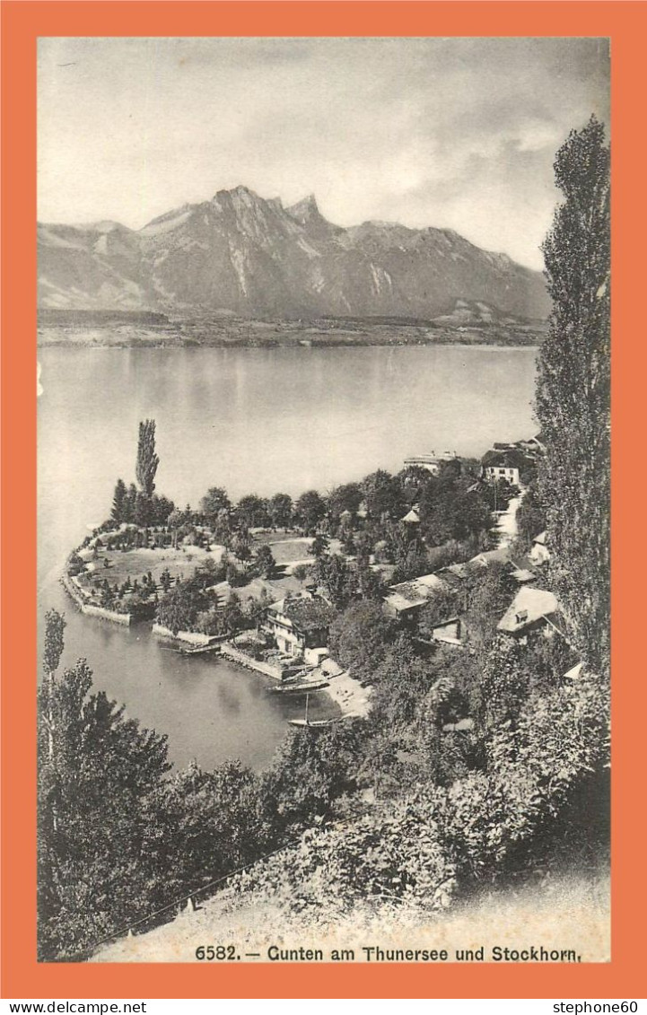 A632 / 587 Suisse Gunten Am Thunersee Und Stockhorn - Horn