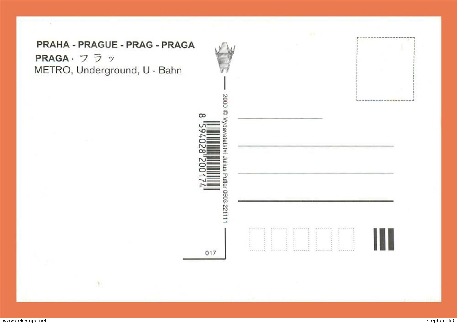 A659 / 233 Tchequie PRAHA Type Carte Géographique Plan - Non Classificati