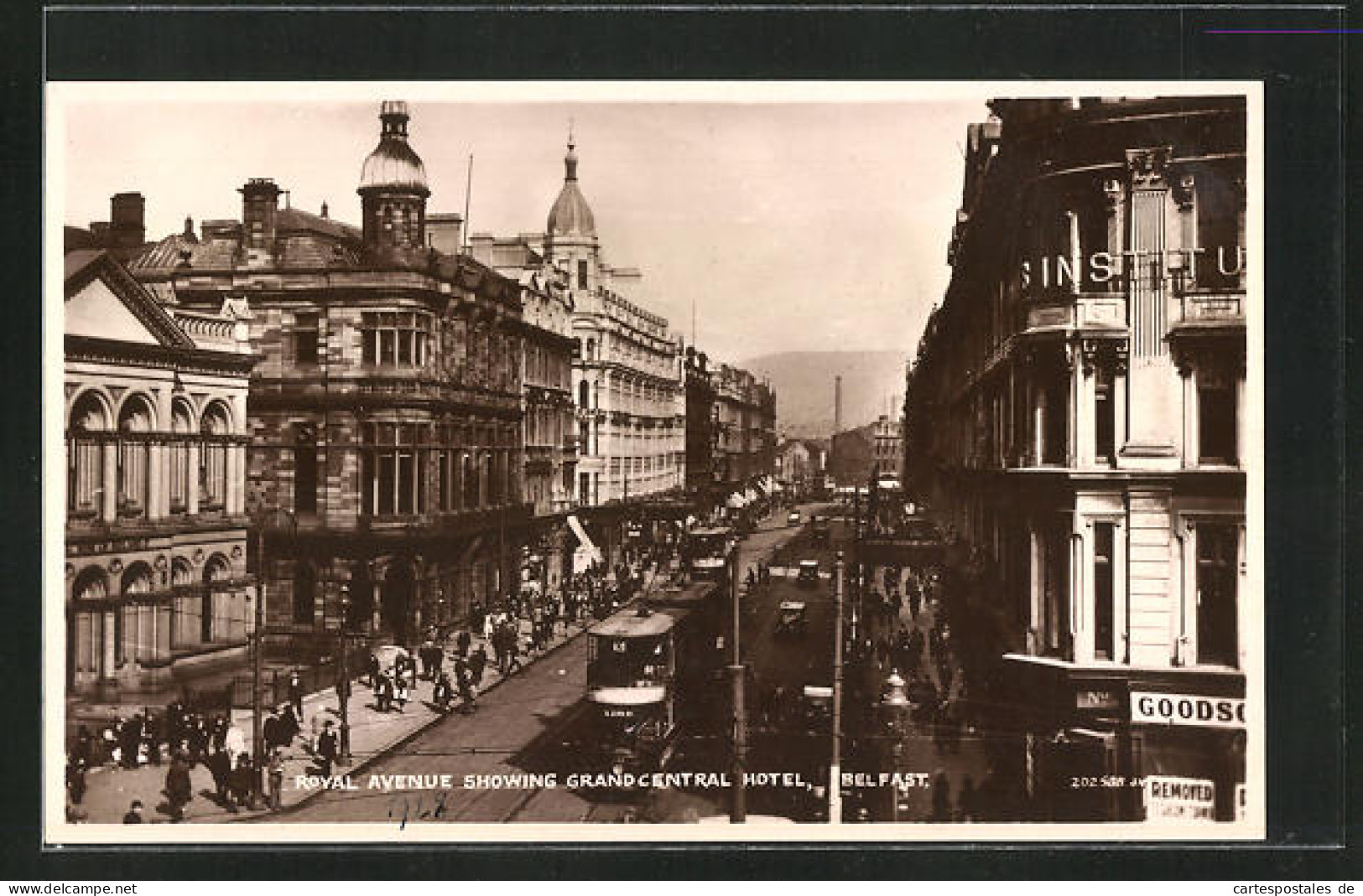 Pc Belfast, Royal Avenue Showing Grand Central Hotel  - Antrim