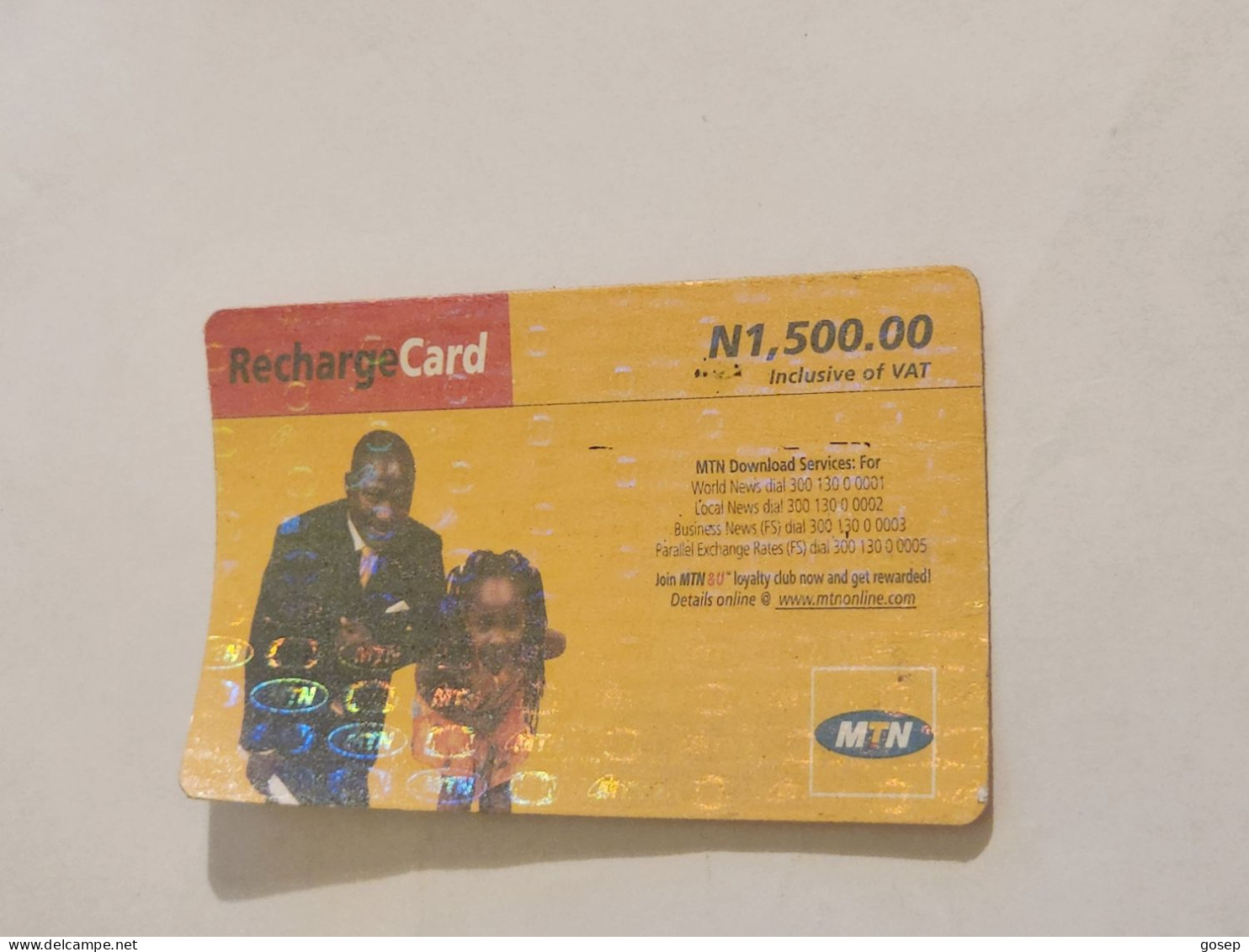 NIGERIA(NG-MTN-REF-0017D)-Father And Daughter-(69)-(0325-8176-2426)-(N1.500.00)-used Card - Nigeria