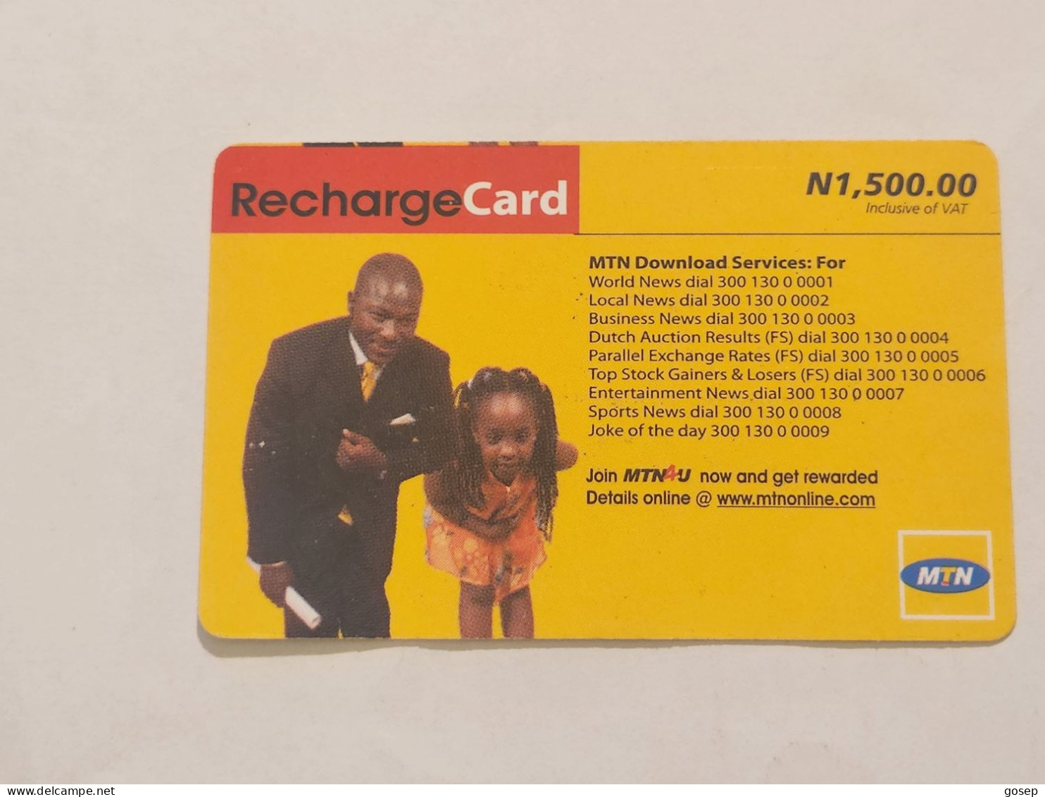 NIGERIA(NG-MTN-REF-0017E)-Father And Daughter-(71)-(2116-7883-1937)-(N1.500.00)-used Card - Nigeria