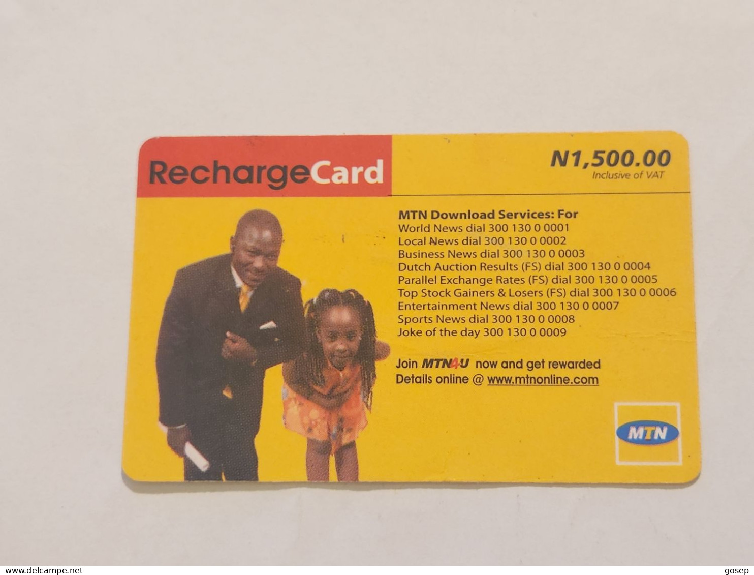 NIGERIA(NG-MTN-REF-0017E)-Father And Daughter-(72)-(4933-9135-5264)-(N1.500.00)-used Card - Nigeria