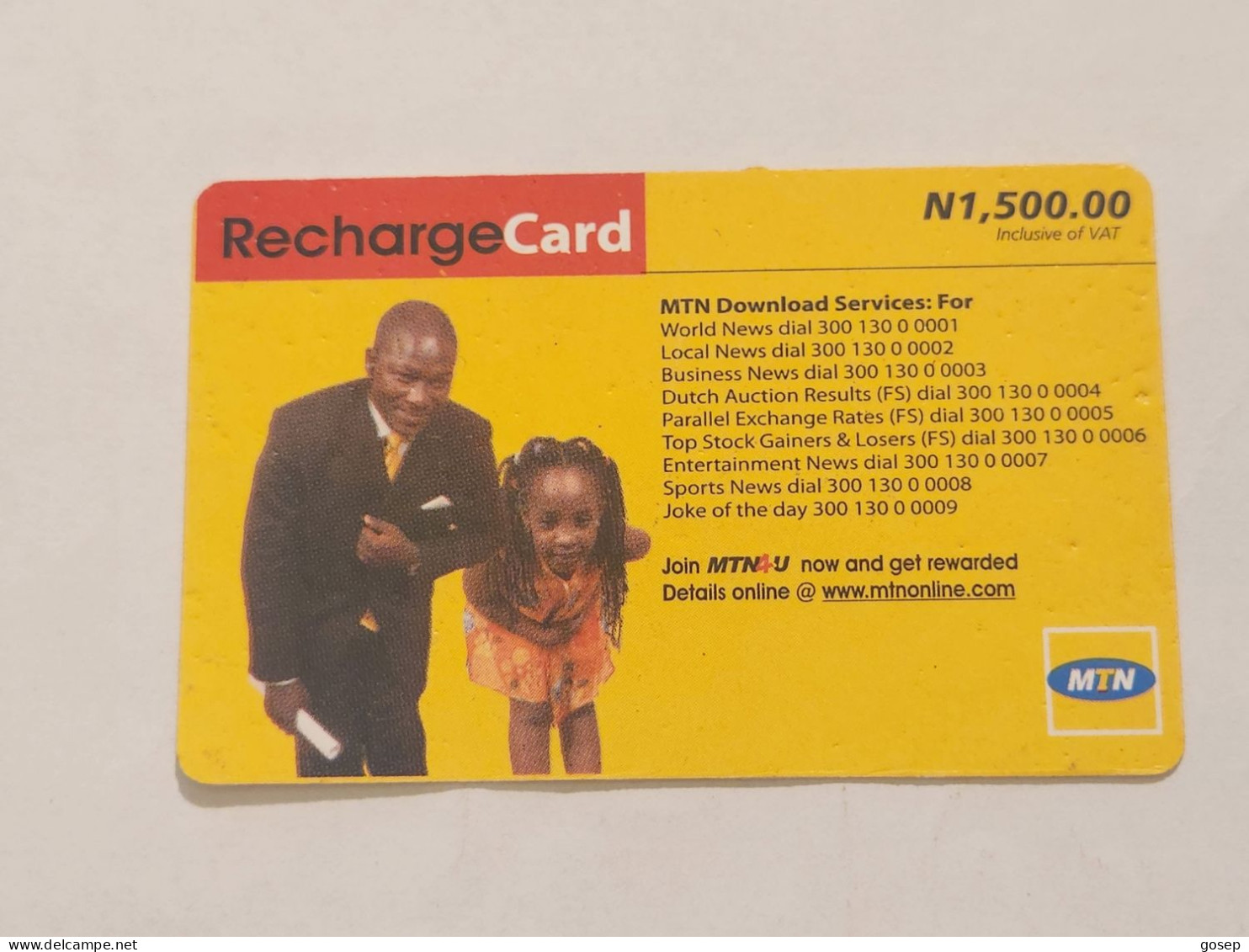 NIGERIA(NG-MTN-REF-0017E)-Father And Daughter-(74)-(8417-0850-7780)-(N1.500.00)-used Card - Nigeria