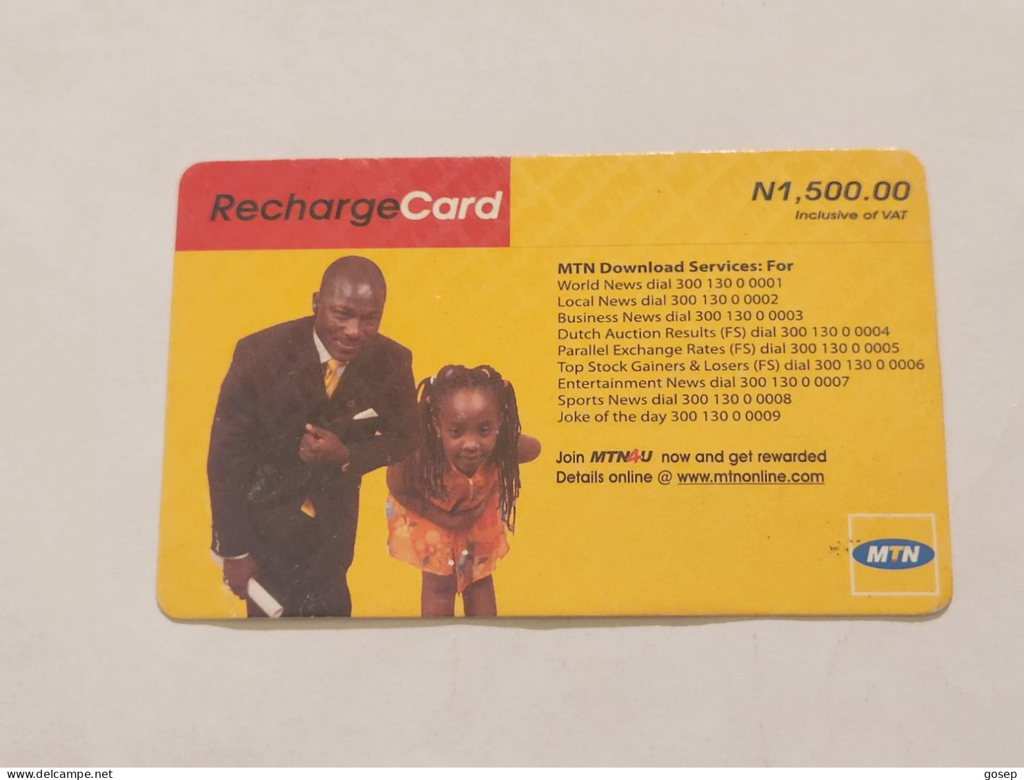 NIGERIA(NG-MTN-REF-0017F)-Father And Daughter-(75)-(1350-2982-6842)-(N1.500.00)-used Card - Nigeria