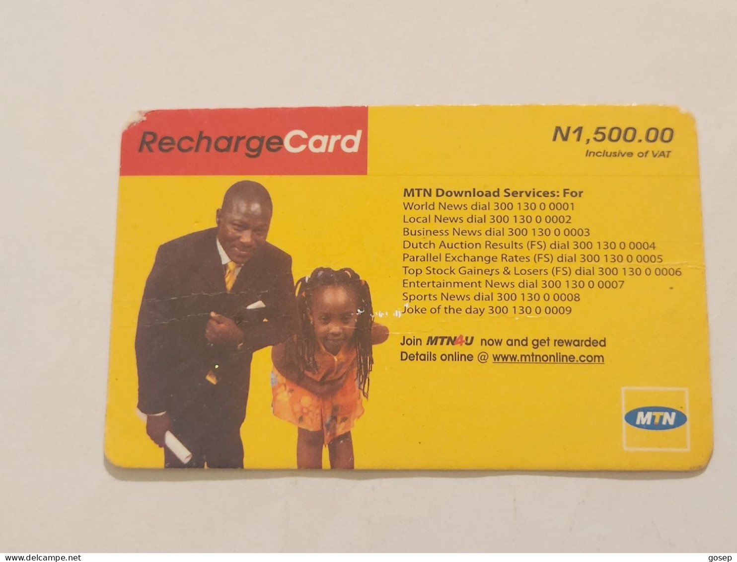 NIGERIA(NG-MTN-REF-0017F)-Father And Daughter-(78)-(7391-3208-9884)-(N1.500.00)-used Card - Nigeria