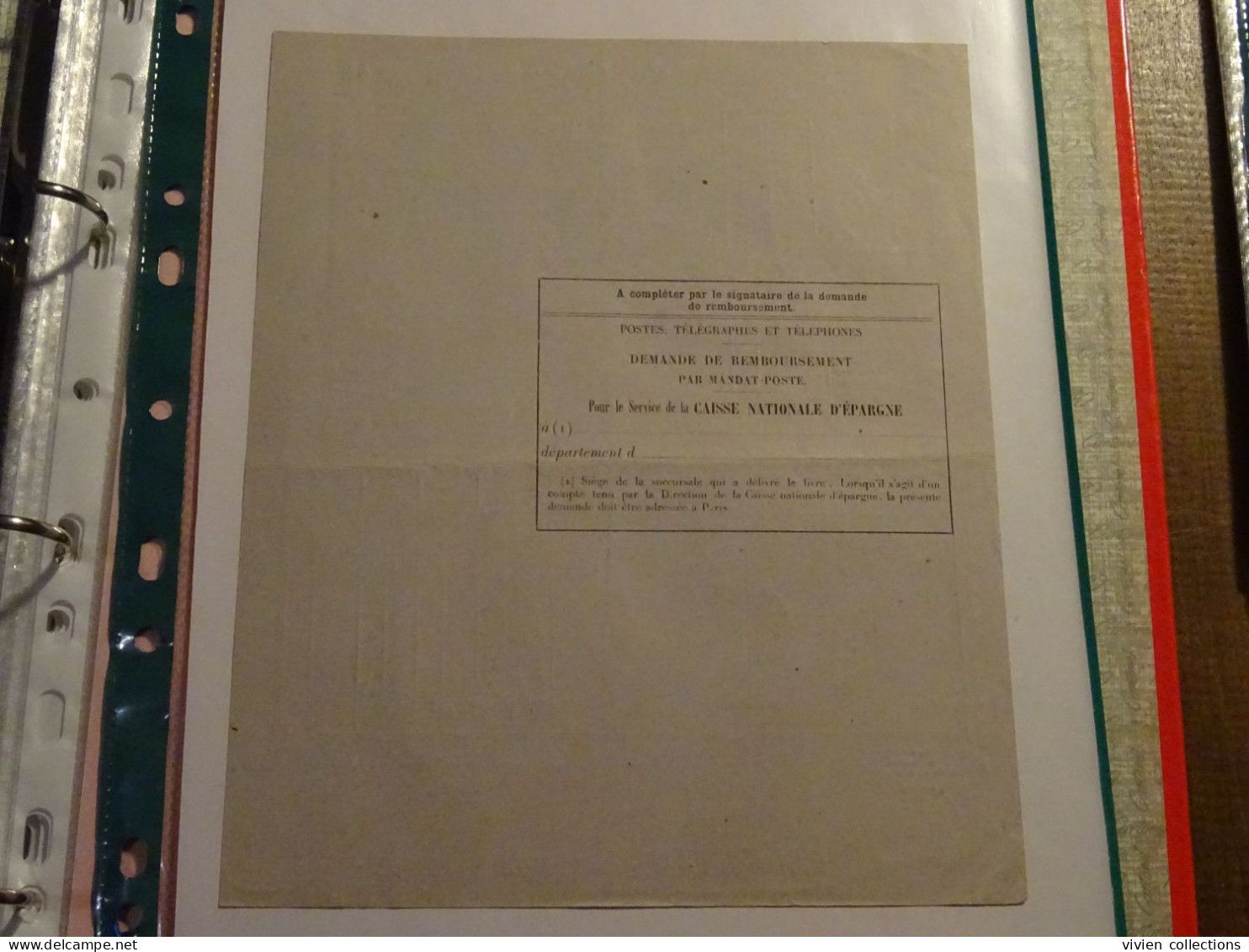 France cours pratique d'instruction Orléans 1954 demande et remboursement par mandat ébéniste pour La Baule et Montargis