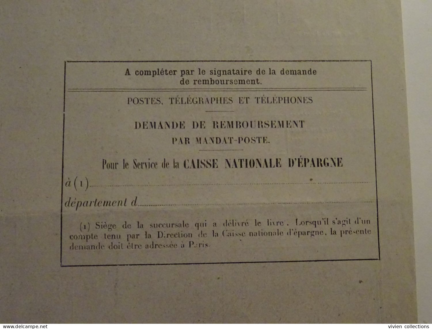 France cours pratique d'instruction Orléans 1954 demande et remboursement par mandat ébéniste pour La Baule et Montargis