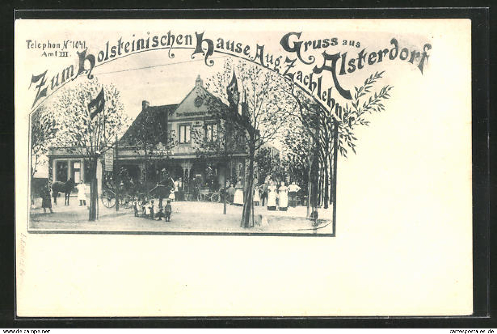 AK Alsterdorf, Partie Am Gasthaus Aug. Zachlehner  - Nord