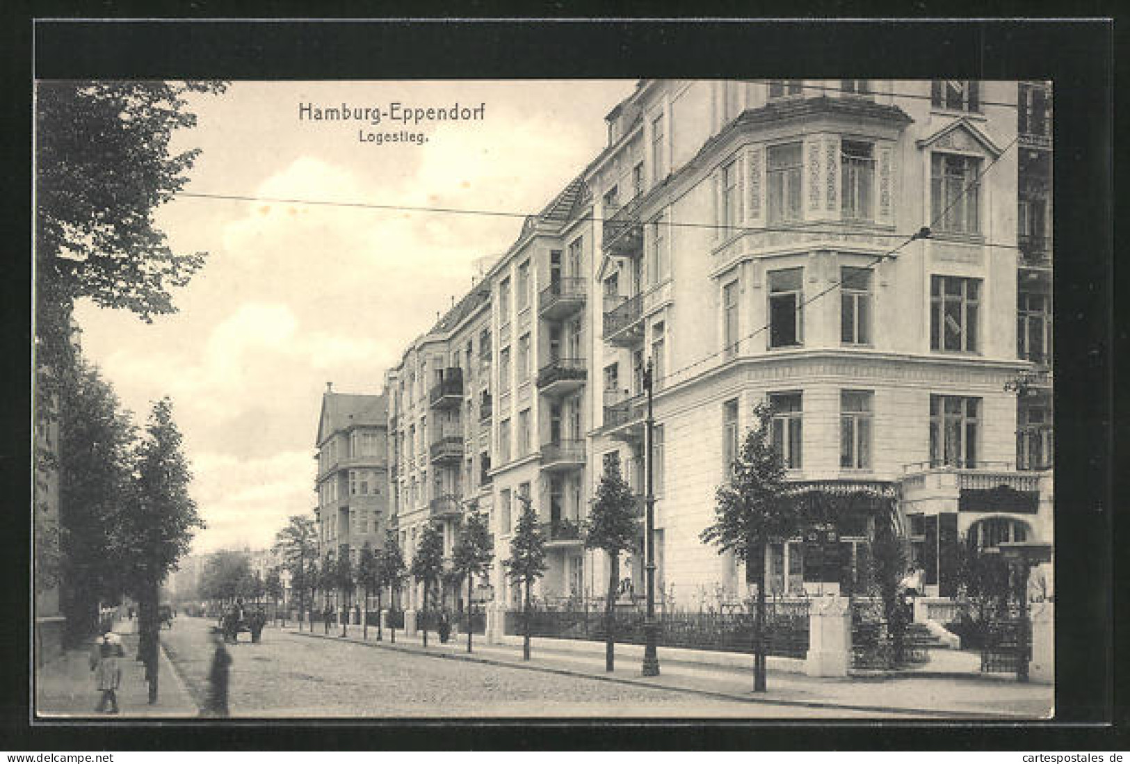 AK Hamburg-Eppendorf, Strassenpartie Am Logestieg  - Eppendorf