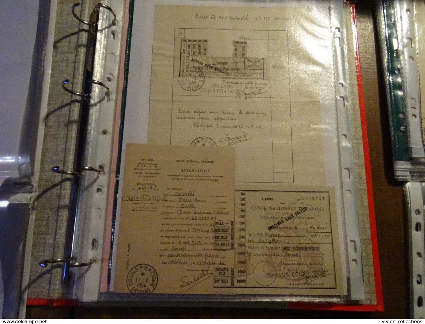 France Cours Pratique Instruction Orléans 1954 Erreur Découpage Constaté Après Apposition + Corrigé Livret CNE Spécimen - Lehrkurse