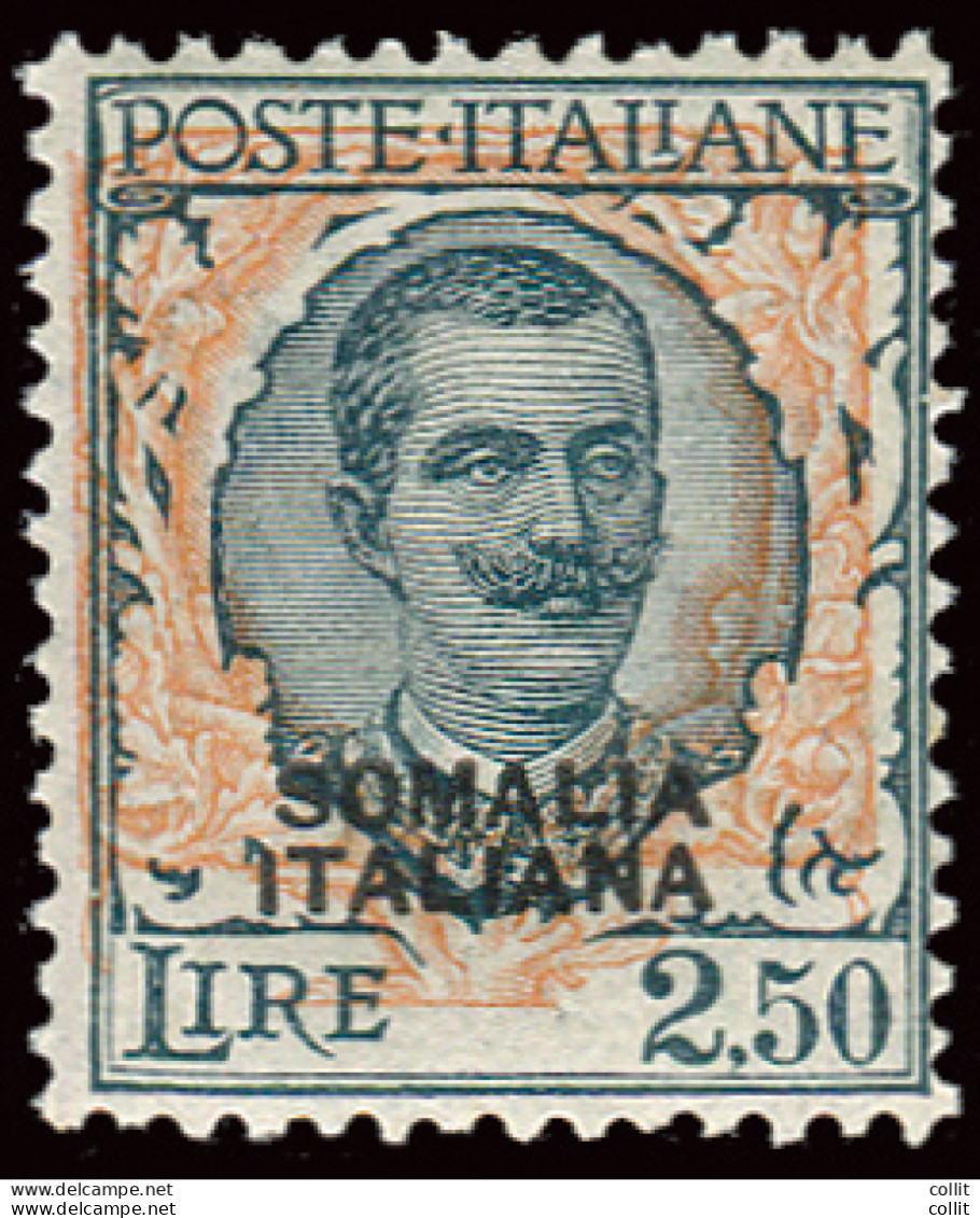 Somalia It. - Floreale Lire 2,50 Ornato Spostato - Somalia