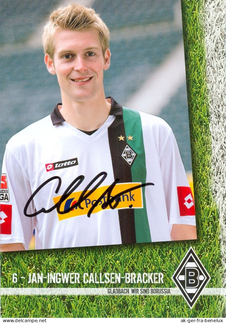 Fußball-Autogrammkarte AK Jan-Ingwer Callsen-Bracker Borussia Mönchengladbach 09-10 Bollingstedt Beuel FC Augsburg DFB - Autógrafos