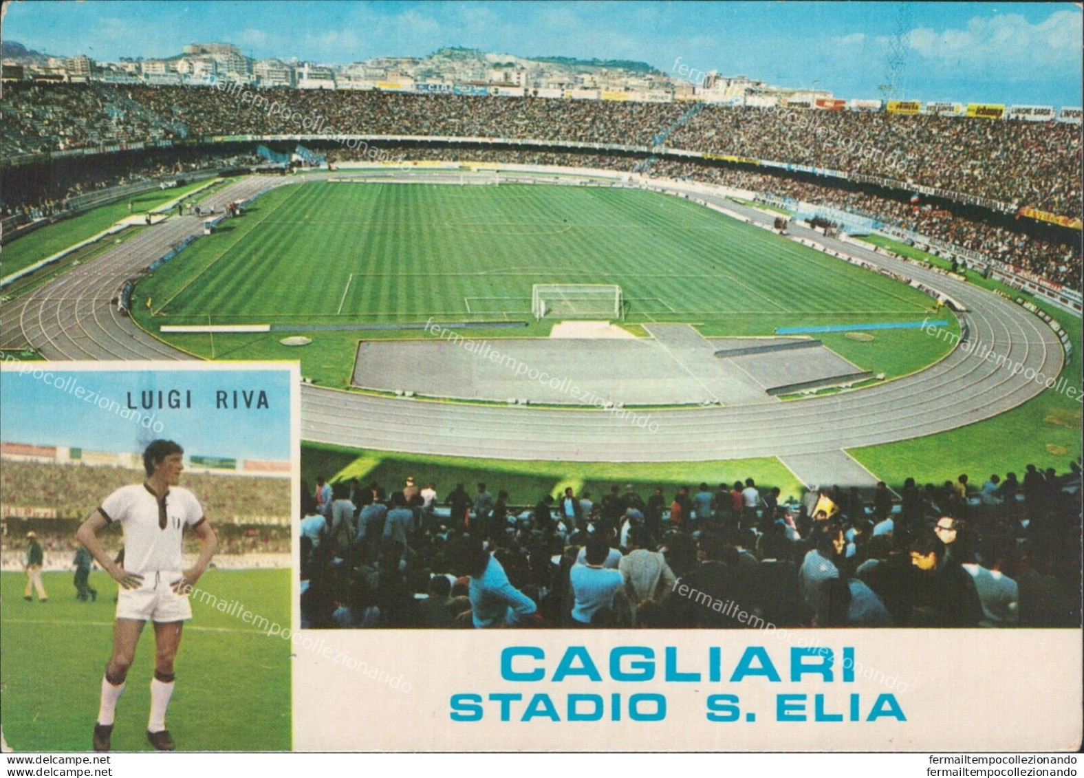 Ar184 Cartolina Cagliari Stadio S.elia Riva - Cagliari