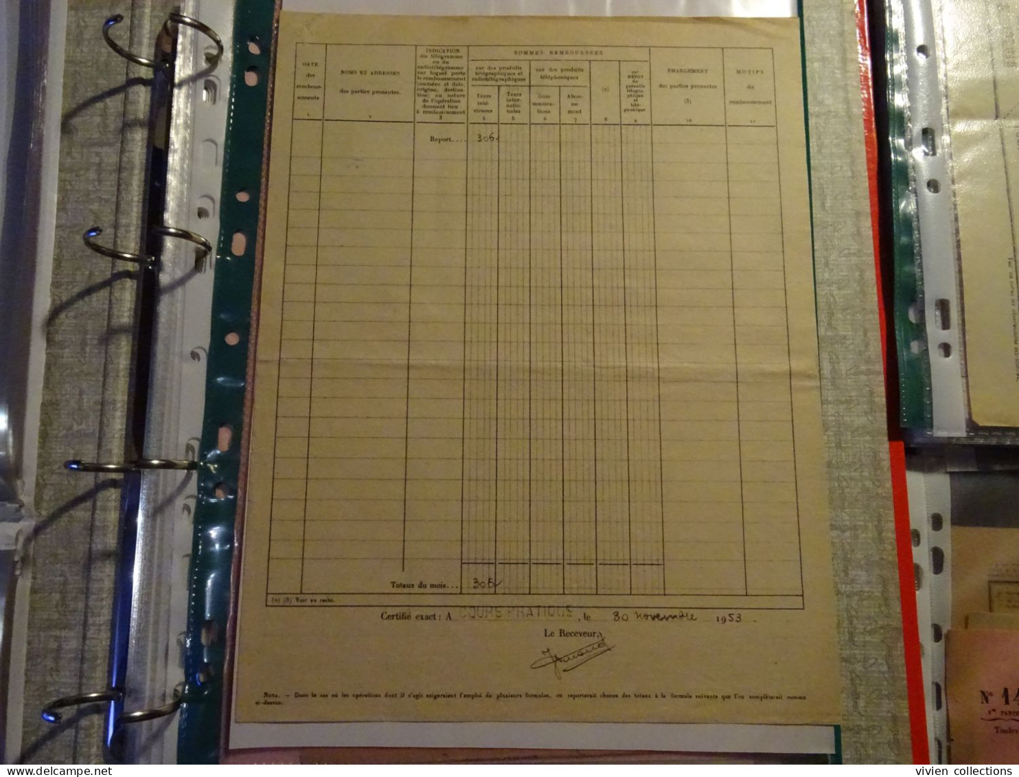 France cours pratique instruction Orléans 1953 télégramme annulé avant transmission et remboursement des taxes