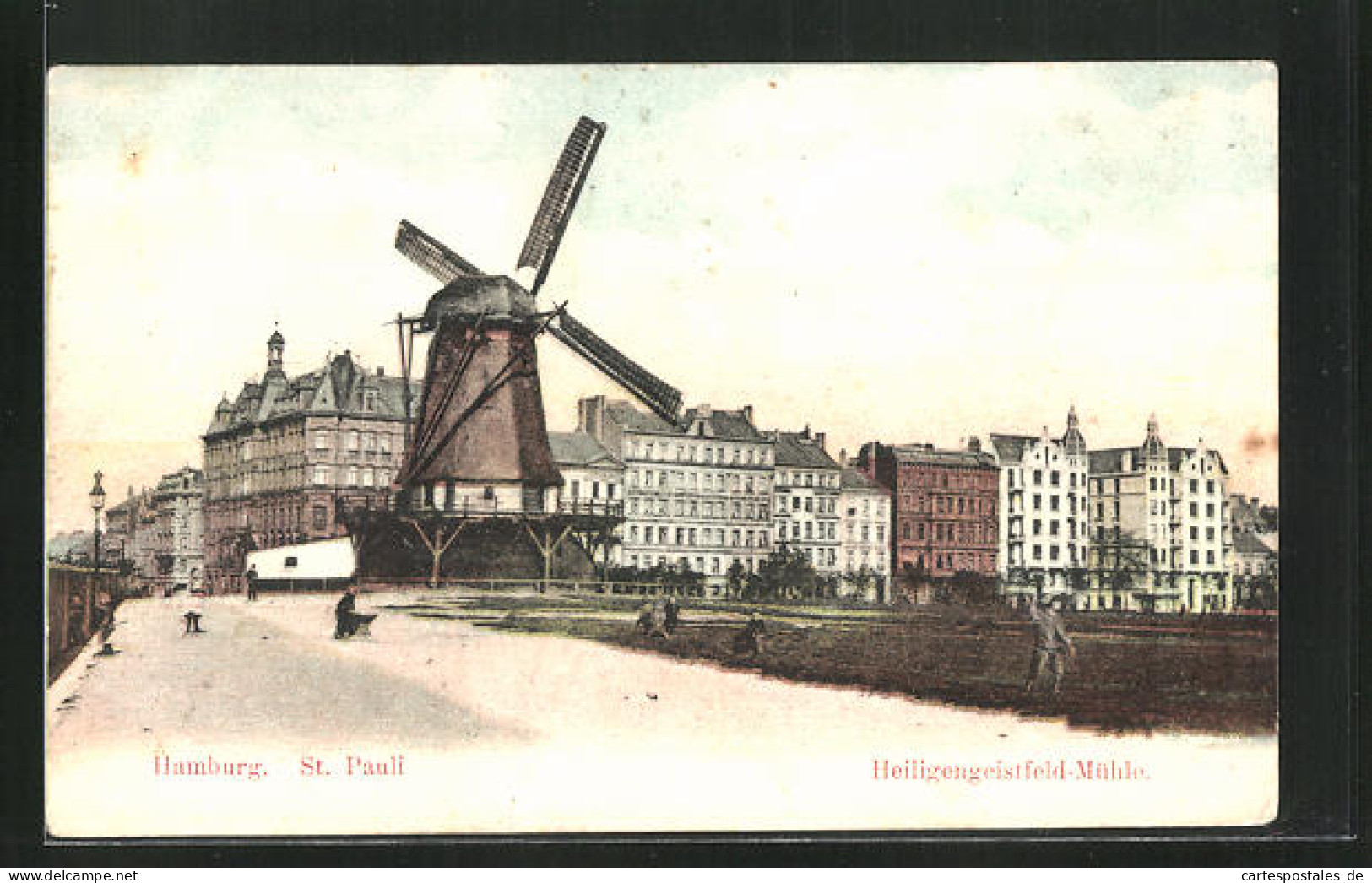 AK Hamburg-St. Pauli, Heiligengeistfeld-Mühle  - Windmills