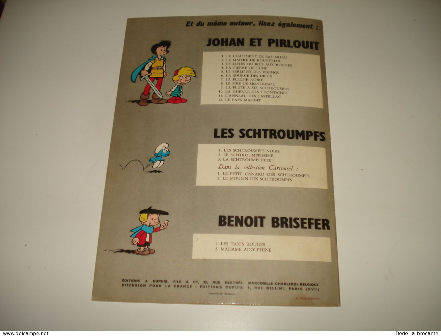 C54 / Johan et Pirouit N°2  " Le Maître de Roucybeuf  " Re Belge  1968