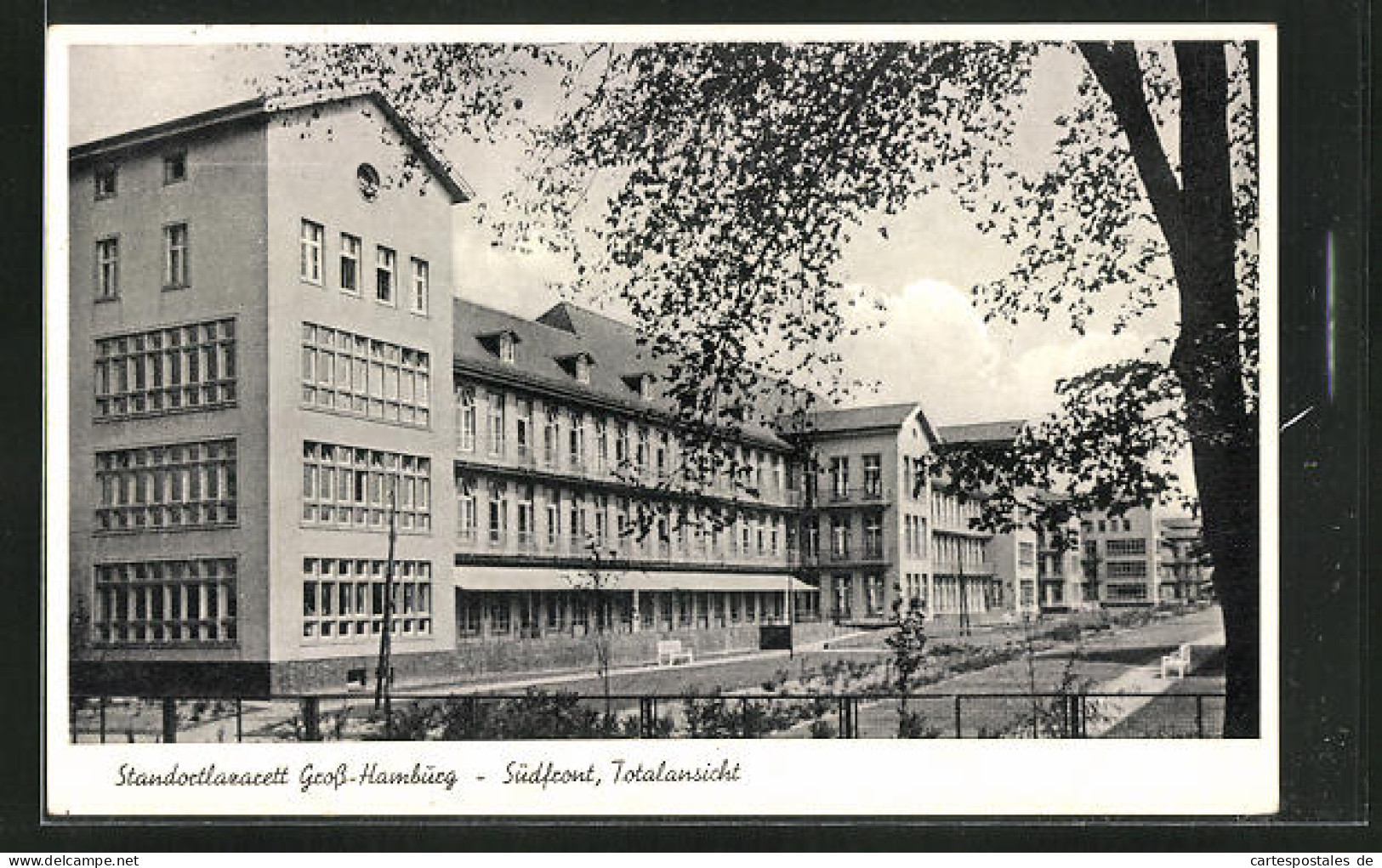 AK Hamburg-Wandsbek, Standortlazarett Gross-Hamburg, Südfront, Totalansicht  - Wandsbek