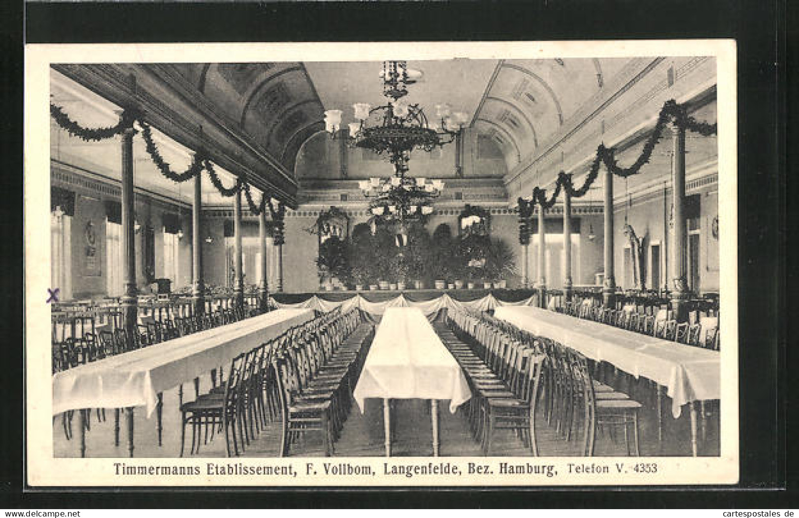 AK Hamburg-Langenfelde, Timmermanns Gasthaus, Innenansicht  - Eimsbuettel
