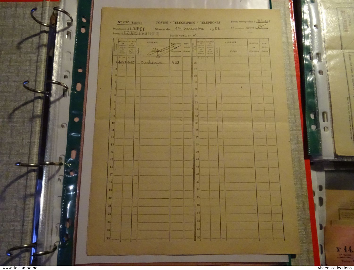 France cours pratique instruction Orléans 1953 télégramme Semoy ferme des 3 pendus rôle liquidation dépenses Dunkerque