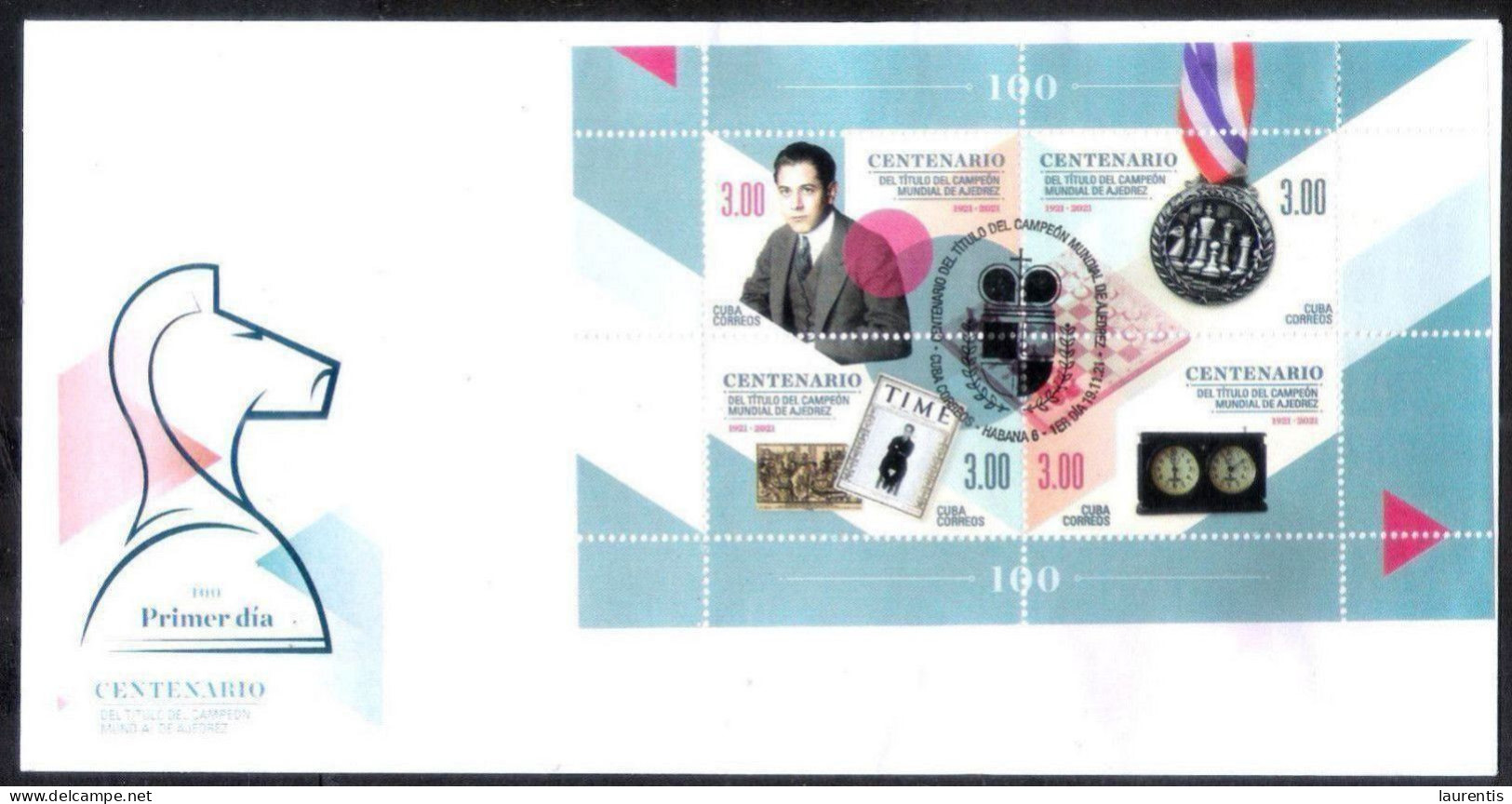 2583  Chess - Echecs - Capablanca 2021 FDC - Cb - 7,25 - Unused Stamps