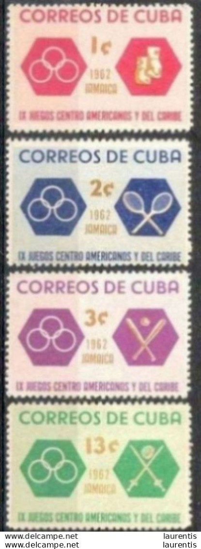 1263  Baseball -  Tennis - Fencing - 1962 Yv 629-32 - MNH - Cb - 1,85 - Tenis