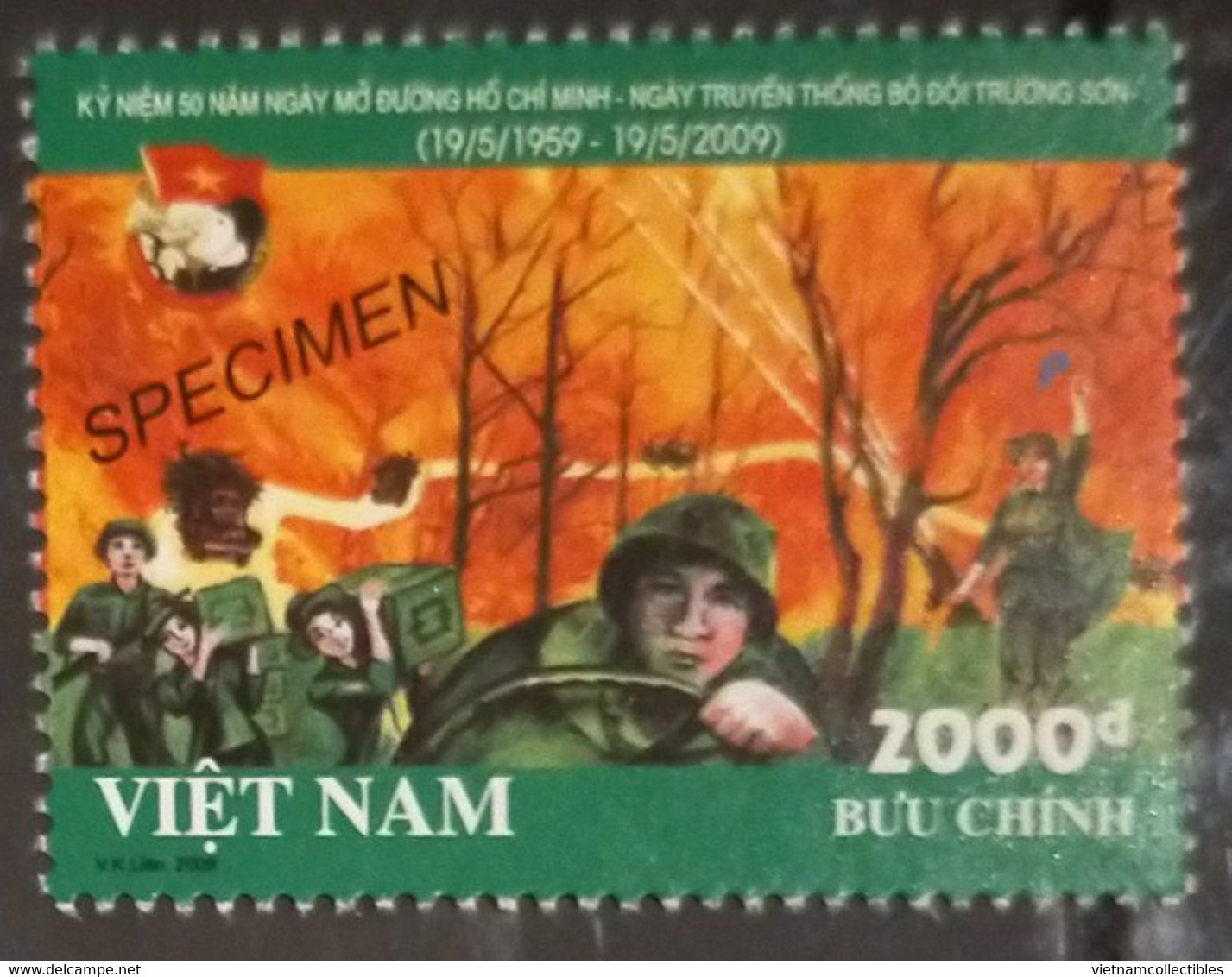 Vietnam Viet Nam MNH Perf SPECIMEN Stamp 2009 : 50th Anniversary Of Truong Son Soldier (Ms983) - Viêt-Nam