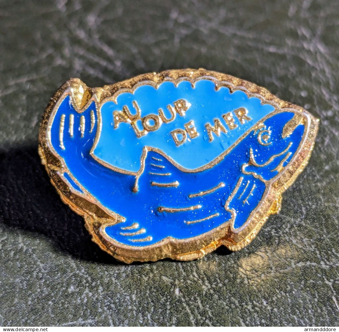 F Pins Pin's Au Loup De Mer Magasin Restaurant Trouville Nice Poisson Bar Badge - Animals